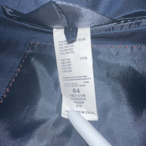 EXIBIT Blazer Sport Coat Casual Jacket Mens Size 44R Navy Two Button Suits NEW - Picture 3 of 12